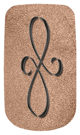 DAROYAL 601 BK SH BZ Black Scroll Shimmer Bronze Background